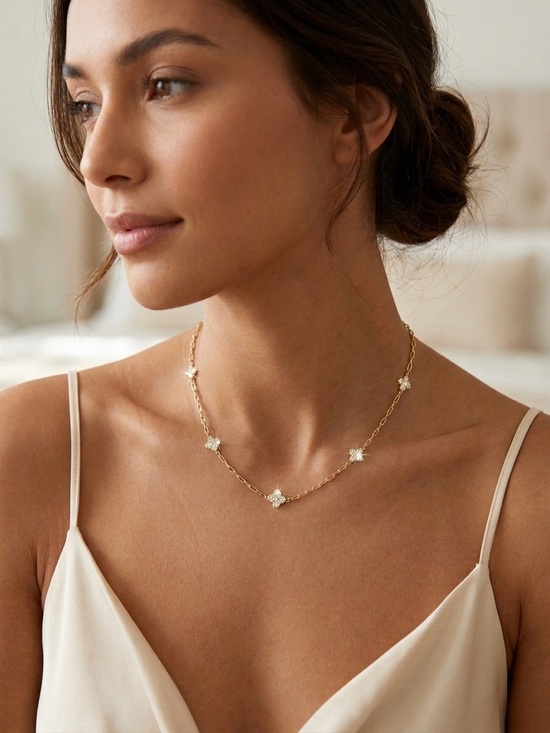 Olivia And Jackson Jewelry - 59. Olivia & Jackson 18KT Gold Plated CZ necklace